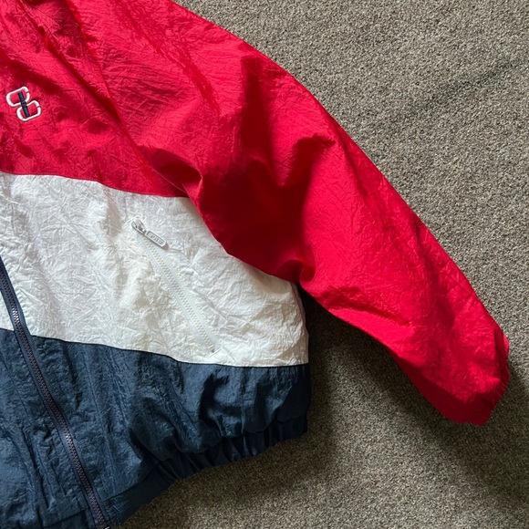 Vintage Pro Classics Nylon Bomber Jacket Men’s XL Retro Red Blue Quilted Lining - Picture 7 of 15